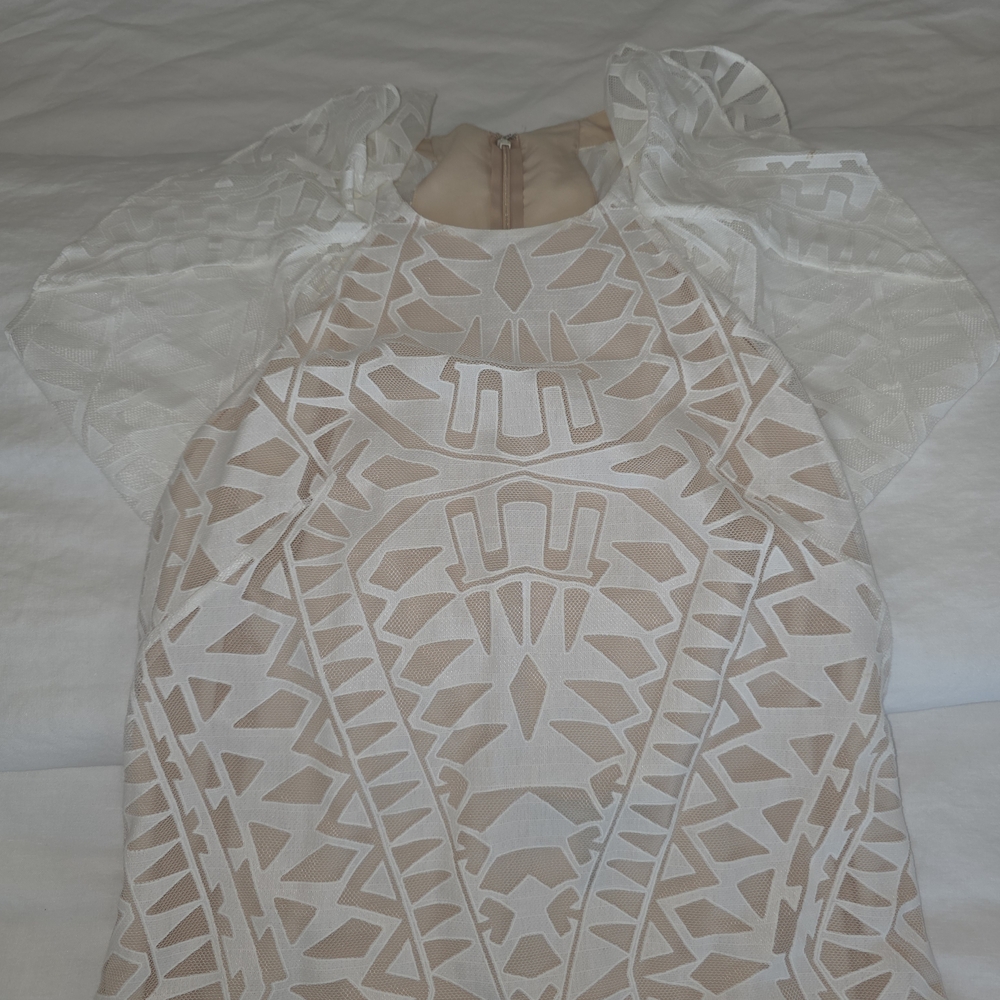 BCBGMaxAzria Elegant Cream Dress